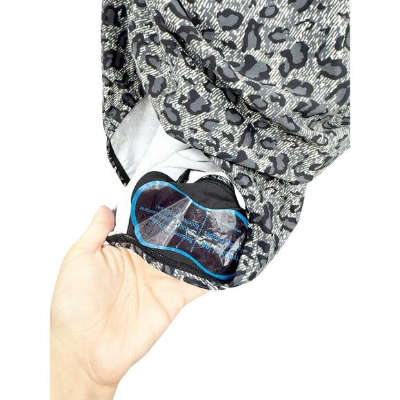 Caribbean Sand One Piece Swimsuit Gray Grey Leopard Modest Beach Womens 12 - Picture 3 of 8